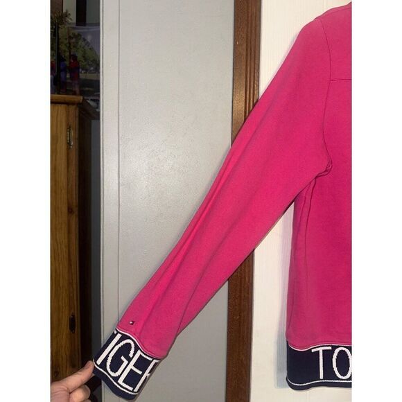 Tommy Hilfiger Pink Logo Cre Neck Sweatshirt Size Large - Picture 7 of 16